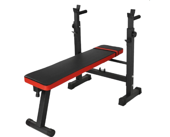 ספת כושר מתקפלת לאימון והרמת משקולות בעל מספר מצבים עם  ריפודים עבים ונוחים מחומר מונע זיעה